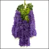 Flores decorativas grinaldas densas Wisteria SIMATIO