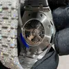 20232022 Nieuwe versie Ston Skeleton Watch Pass TT Mens Diamonds Top Kwaliteit Mechanische Eta Movement Luxe Iced OU