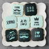 Baking Tools Father's Day Cookie Decorating Stencil Fondant Frosting Biscuit Mold Butter Embosser Fandont Cutter