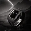 Zestaw modyfikacji AP obudowa z włókna węglowego dla Apple Watch Series 8 7 6 5 4 SE Ultra Fluororubber Band