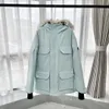 Jaqueta de ganso Down Coats Puffer Jackets Men￧￵es Designers de mulheres Parka Casacos Veste Homme Inverno Inverno Grande capuz