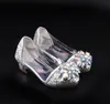 Sneakers Fashion Princess Crystal Bright Diamond Leather Girl Single Performance High Heels Shoes 221109