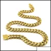 Andra smyckesupps￤ttningar andra upps￤ttningar smycken smyckesupps￤ttning 24k guldpl￤terad h￶gkvalitativ kubansk l￤nkhalsband armband mens trottoarkant