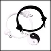 Charm-Armbänder Charm-Armbänder Tai Chi Paar Legierung Anhänger Verstellbares Geflecht Kettenarmband Passender Liebhaber Für Geschenkcharm Kent22 Dro Dhjgo