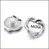 Afitros do cora￧￣o m￣e amor shinestone Snap Button Charms Women Jewelhing Acalhos de 18mm Bot￵es de metal Snaps