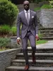 Erkekler Suits Erkekler Nedensel Özel Yapımı Düğün Smokin Pinstripe Zirveli Kavur Damat Giyim İş Takımı 2 Parça Kostüm Homme