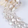 Choker 17-18mm Natural White Baroque Keshi Freshwater Loose Pearls String Strand