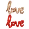 Ligatures Love Letter Foil Balloon Decoration Red Rose Gold Golum Ballon Anniversario Valentino Valentino Bride Globo de Papel de Aluminio Con Letras de Amor.