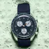 Bioceramic Planet Moon Montres Homme Montre Chronographe Quartz Fonction Complète Mission To Moonshine Or 42mm Montre de Luxe en Nylon moonswatch nom commun Montres-bracelets