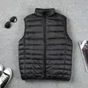 Herren Daunenparkas Winter Herren Entenweste Mantel Ultraleichte ärmellose Pufferjacke ultradünne warme leichte Daunenjacke Weste 221110