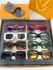 Óculos de sol de verão para homens homens 1592 estilo anti-ultraviolet retro placa quadrada sem moldura copos com caixa
