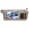 Inch auto zon vizier spiegel spiegelscherm lcd monitor dc 12v beige interieur voor av1 av2 speler camera