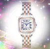 유명한 사각형 로마 디자이너 시계 럭셔리 패션 크리스탈 여성 손목 시계 풀 스테인레스 스틸 쿼츠 손목 시계 생일 선물