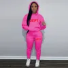 2024 Diseñador Marca Mujeres Chándales Trajes de jogging Imprimir Conjuntos de 2 piezas Sudaderas con capucha Pantalones Manga larga Sudaderas Ropa deportiva Trajes 5XL Tallas grandes Ropa casual 8913-0