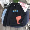 Męskie bluzy z kapturem harajuku bluzy bluzy dziewczęta moda śmieszne hombre topy moletom słodka kreskówka bluza pullover plus size