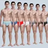 Underpants 7pcs Men Briefs Summer Hollow Out Mesh Sexy Borda respirável de roupas íntimas