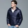 Men's Down Parkas Men Fluffy Winter Coat Fashion Hooded 90% White Duck Jackets Ultralight Puffer Portable Slim 5XL 6XL 221110