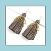 Dangle Chandelier Fashion Bohemian Cotton Thread Tassel Beads Anti Allergy Dangle Chandelier Earrings United States Jewelry For Sa Dhbik