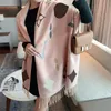 Ladies Luxury Pashmina Womens Winter Scarf Designer Cashmere Scarf Shawl Outdoor Warm Scarves High Quality Pashmina 4 Colors