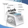 Machine professionnelle de microdermabrasion Hydra 6 en 1 m6 Rf Ultra Ems Plasma Vapeur facial Salon de beauté Machine à jet d'oxygène de l'eau pour les rides Points noirs Acné