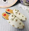 Women Slippers Summer Sandals Beach Slides Ladies Flip Flops Loafers Embroidere Sexy Floral Navy 2022 Paris Womens Shoes