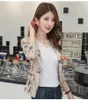 Kadın Suits 2022 Sonbahar Kore İnce Retro Baskı Küçük Takım Küçük Kıyafet Ceket Kadın Ofis Lady Bekar Buzlu Blazer Sıradan Kadınlar Ceket 90