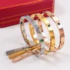 316l titanium steel couple jewelry colorful stone carter love gold bangle for women men screwdriver love screw bracelets christmas valentines gift