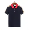 Polos pour hommes été nouveau T-shirt à manches courtes en coton couleur unie affaires brodé mince revers britannique hauts vêtements pour hommes