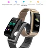 جديد 2022 Bluetooth Smart Bracelet Smart Wristbands Men Women Reepable Sports 2 in 1 Wristbands Touch Screen Call Band for iOS Android