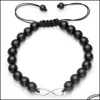 Braccialetti regolabili con perline Infinity Rock Perline di pietra turchese Bracciale con fili per donna Uomo Gioielli di moda Will And Sandy Gift W Dhyim
