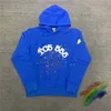 Erkek Hoodies Sweatshirts Blue Sp5der Young Thug 555555 Melek Hoodie Erkekler Kadın En İyi Kalite Unisex Örümcek Web Desen Kazak Sweatshirt Y2211