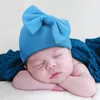 قبعة قبعة قبعة Sprint Winter Bow Bonnet Baby Girls Cute Hairbow Skullcap Fontanelle Protect