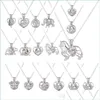 Other Jewelry Sets Cage Pendant Necklace Love Wish Natural Freshwater Pearl Hollow Heart Locket Necklaces Women Girls Fashion Jewelr Dhd46