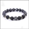 Perlé 12 Brins Constell Bracelet Noir Pierre Naturelle Horoscope Signe Du Zodiaque Bracelets Perlés Pour Femmes Hommes Bijoux De Mode Will An Dhvew