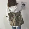 Wasserdichte Taschen Große Kapazität Leinwand Tasche HBP Weibliche Messenger Koreanische Student Harajuku Japanische Eine schulter Große Einkaufstasche