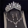 Earrings Necklace Gorgeous Crystal Bridal Jewelry Sets For Women Fashion Tiaras Necklaces Set Wedding Crown Bride Jewellry203t2590749