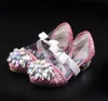 Sneakers Fashion Princess Crystal Bright Diamond Leather Girl Single Performance High Heels Shoes 221109