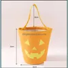 その他のお祝いのパーティー用品ハロウィーンキャンディバケットギフトラップキッズコレクションキャンバスバッグポーチフェスティバルハンドバッグデコレーションドロップD DH3LB