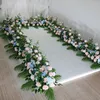 Fleurs décoratives Arche personnalisée Fleur artificielle élargie Feuille verte haut de gamme Pick Row Arrangement Plantes Wall Party Wedding Decor Backdrop