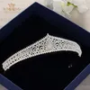 Europeu simples espumante completo zircão nupcial tiaras coroas banhado a cristal casamento hairbands para noivas dama de honra jóias d19011102292719