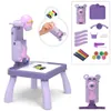 الأطفال MINI LED Projector Art Drawing Table Toy Toy For Kids Lawer Board Learn Rawing Tools Educational Craft Toys 220722246U