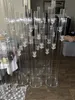 4 PCS Acrylic Candelabra حفل زفاف الزفاف الديكور مركزية Clear Candle حامل الحفل