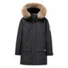 Parkas de plumón para hombre -30 grados Cuello de piel grande Chaqueta de pato blanco Hombres Grueso Invierno Masculino Parka cálido A prueba de viento Bolsillos de calidad superior 221110