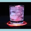 Mats Pads Acrylic Light Coaster Colorf Flash Waterproof Led Lighting Base Lamp Crystal Cocktail Cup Pad Rgb Mat Drop Delivery Home Dh23P