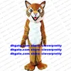 Traje de mascote de gato selvagem marrom Wildcat Lynx Catamount Bobcat Personagem Atividades em larga escala Walking Street ZX613