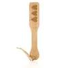 Candiway Super lisse durable drôle de bambou pagaie fessée avec beau motif de coeur jouet sexy pour couple J220803