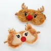 Weihnachten Hirsch niedliche Tier Augenhülle Plüsch Stoff Schlafmaske Eyepatch Winter Cartoon Nickerchen -Augen -Schatten für Weihnachtsgeschenk