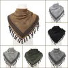 Bandanas 43 "x43" Taktisk öken Shemagh Keffiyeh Arab Tessel Scarf Wrap for Women and Men Military