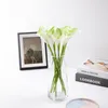 Decoratieve bloemen 5 stcs pu kunstmatige calla lily real touch nepbloem voor bruidsboeket huizen tuin decoratie kamer decor