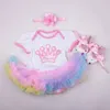 Bébé vêtements ensembles Costumes infantile fille 3 pièces tenues bandeau chaussures barboteuse robe lapin oeuf de pâques bébé barboteuse père noël